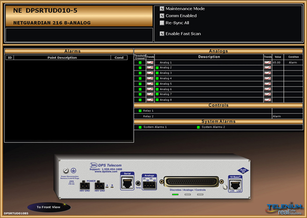 Graphical Interface for NetGuardian 216 8-Analog
